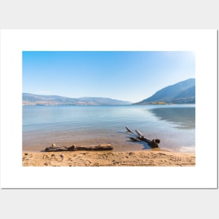 Okanagan Lake View with Blue Sky Posters and Art